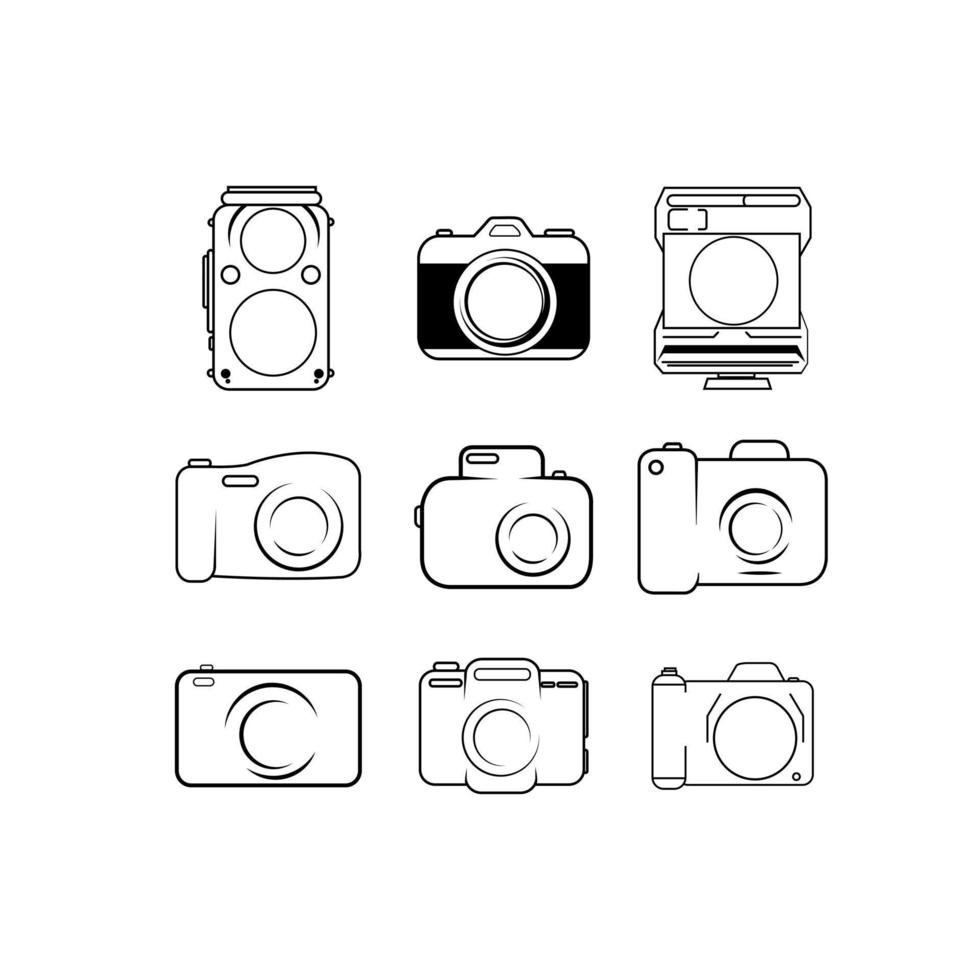 telecamera illustrazione simbolo collezione vettore