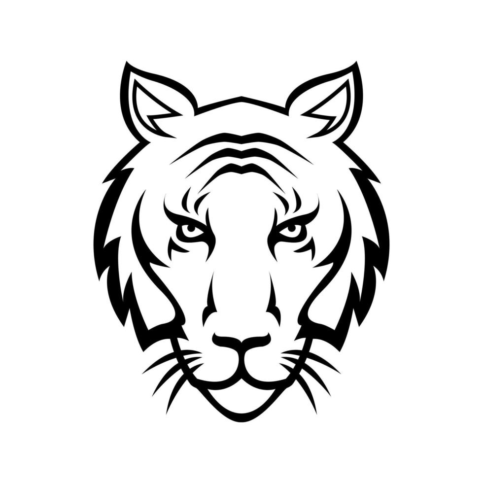disegno vettoriale dell'illustrazione della testa della tigre