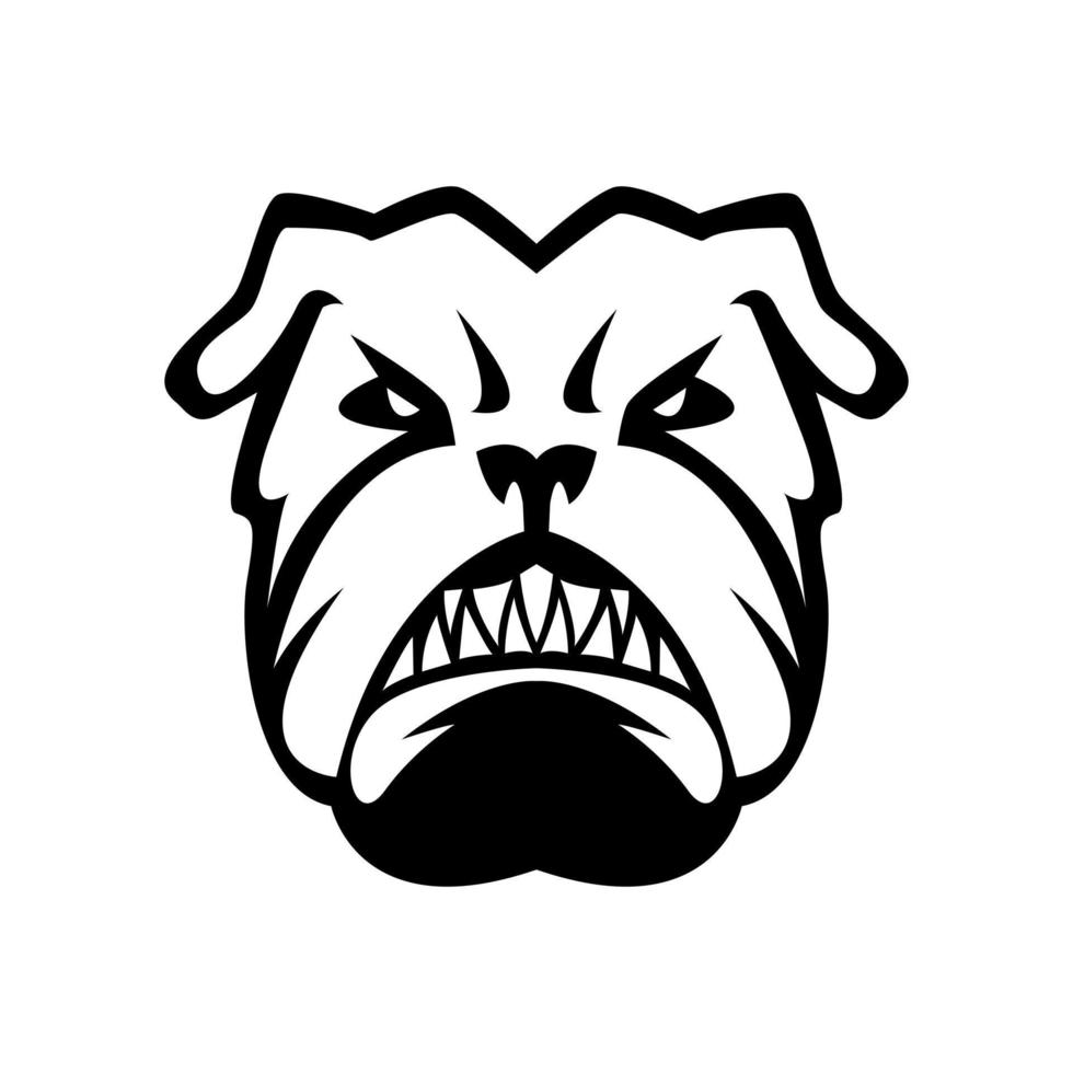bulldog illustrazione vettore design