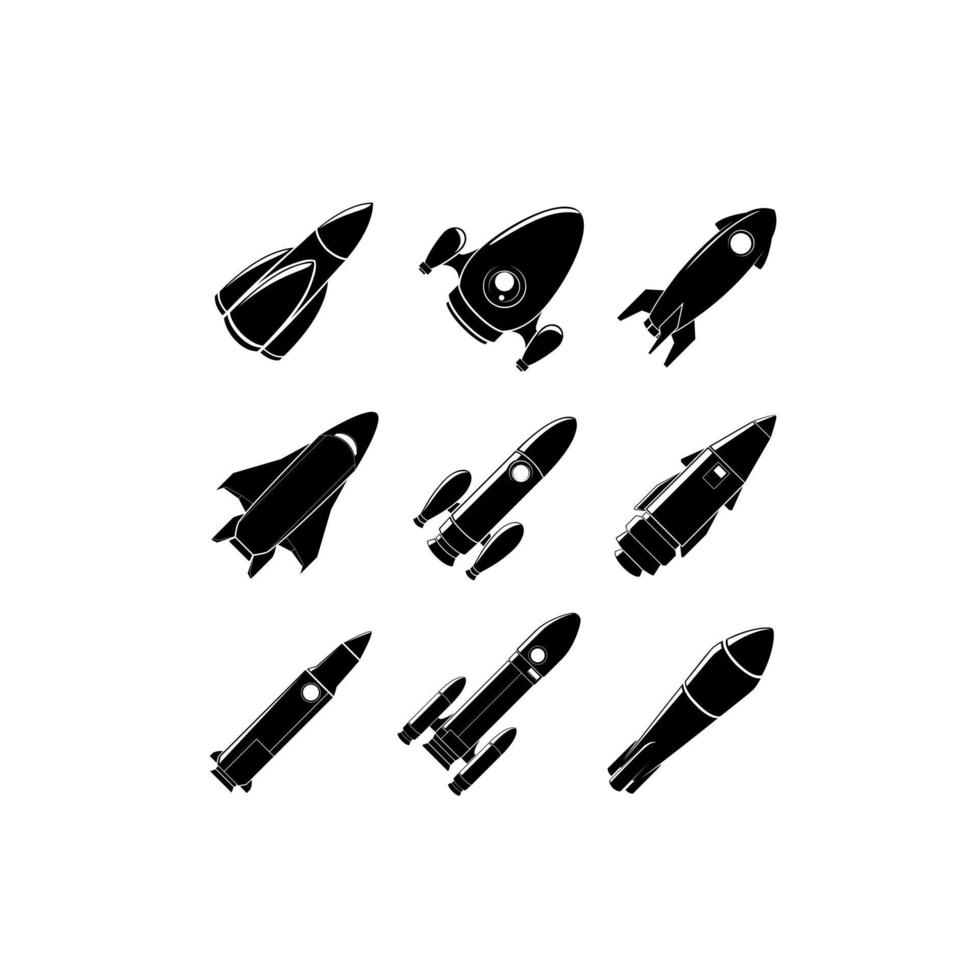 spazio razzo illustrazione simbolo collezione vettore