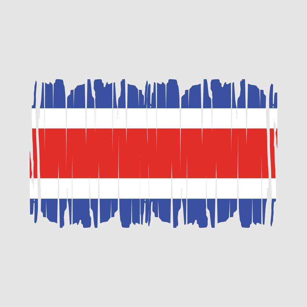 costa rica bandiera spazzola vettore illustrazione