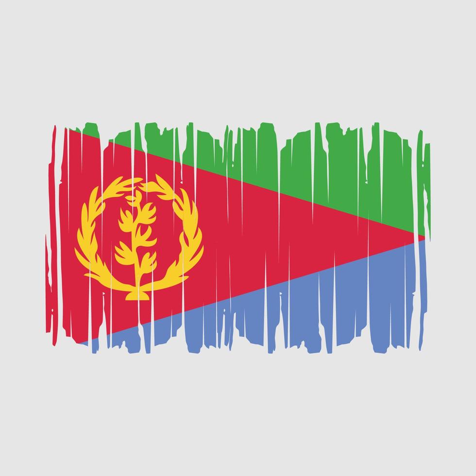 eritrea bandiera spazzola vettore illustrazione