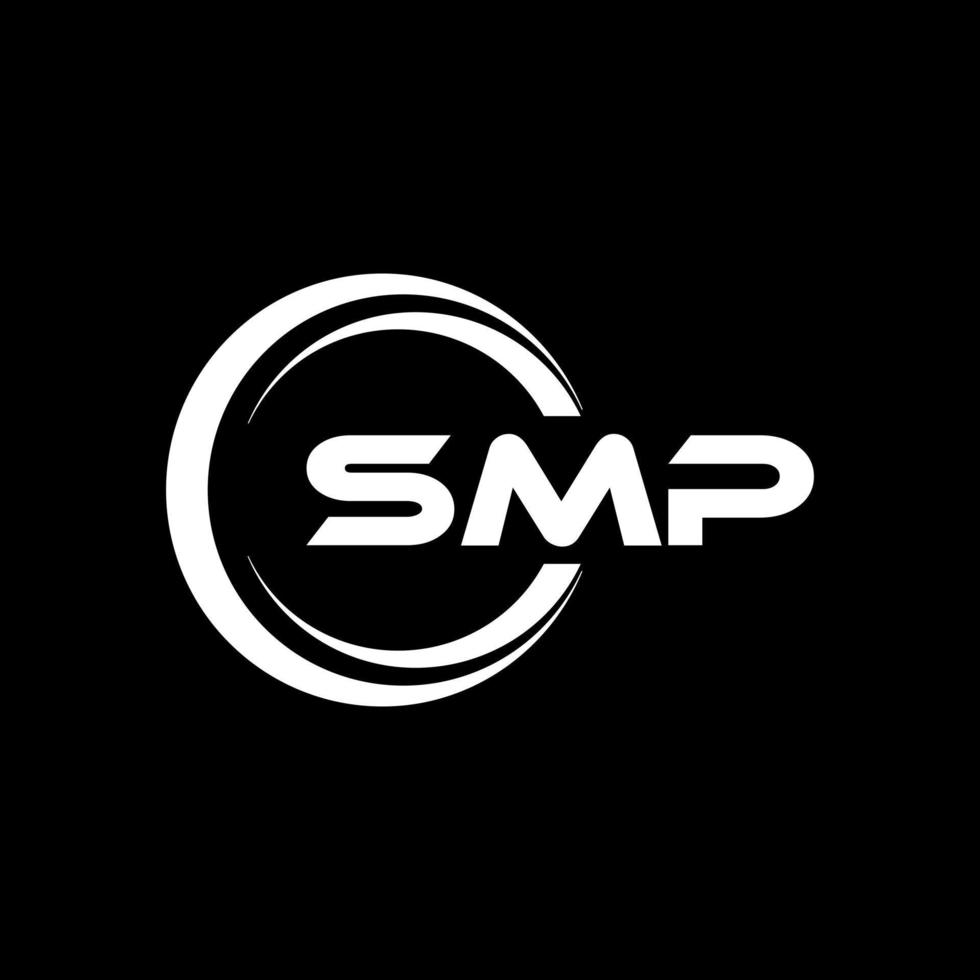 smp lettera logo design nel illustrazione. vettore logo, calligrafia disegni per logo, manifesto, invito, eccetera.