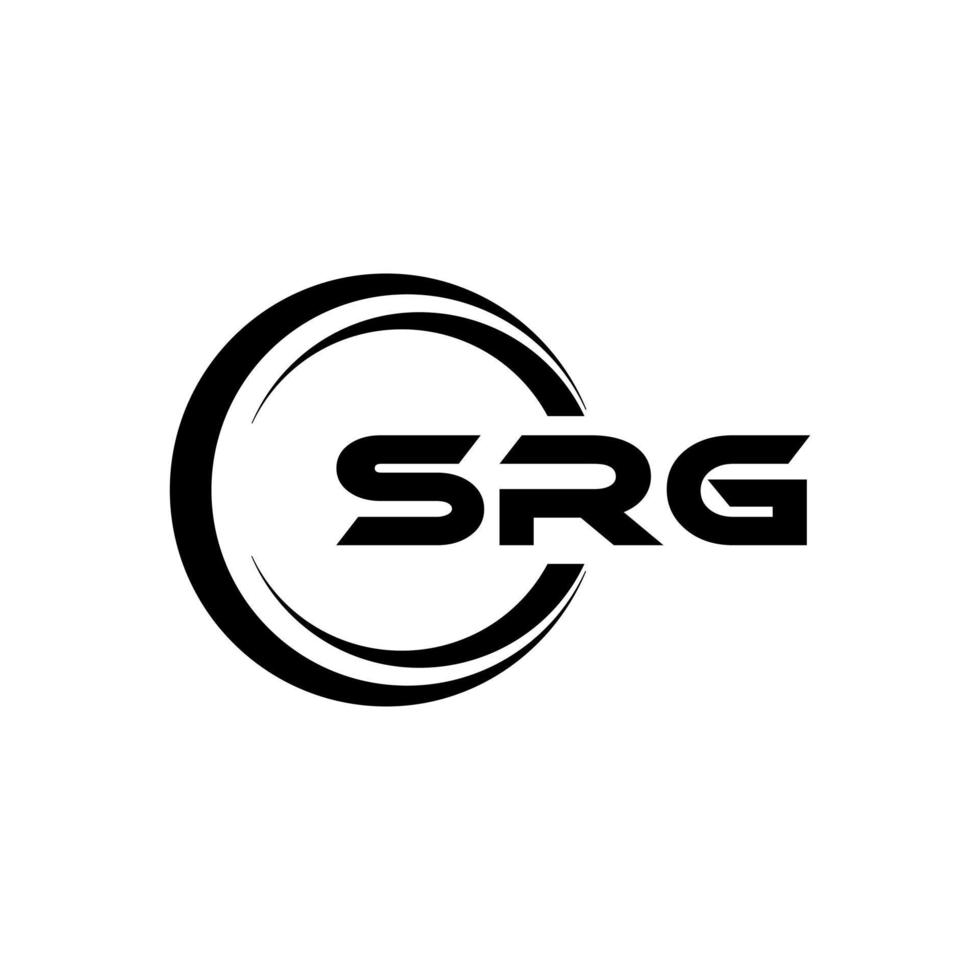 srg lettera logo design nel illustrazione. vettore logo, calligrafia disegni per logo, manifesto, invito, eccetera.