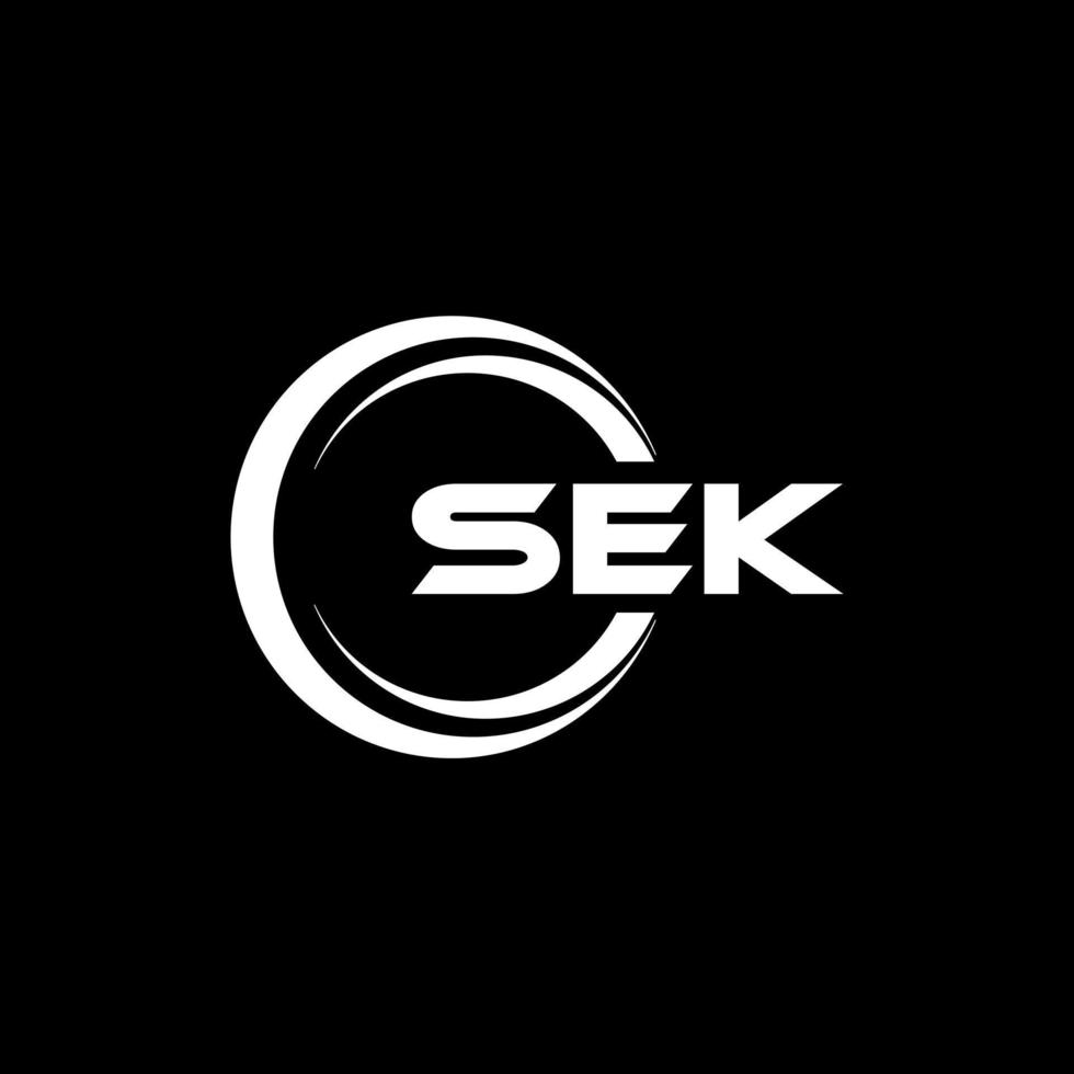 sek lettera logo design nel illustrazione. vettore logo, calligrafia disegni per logo, manifesto, invito, eccetera.