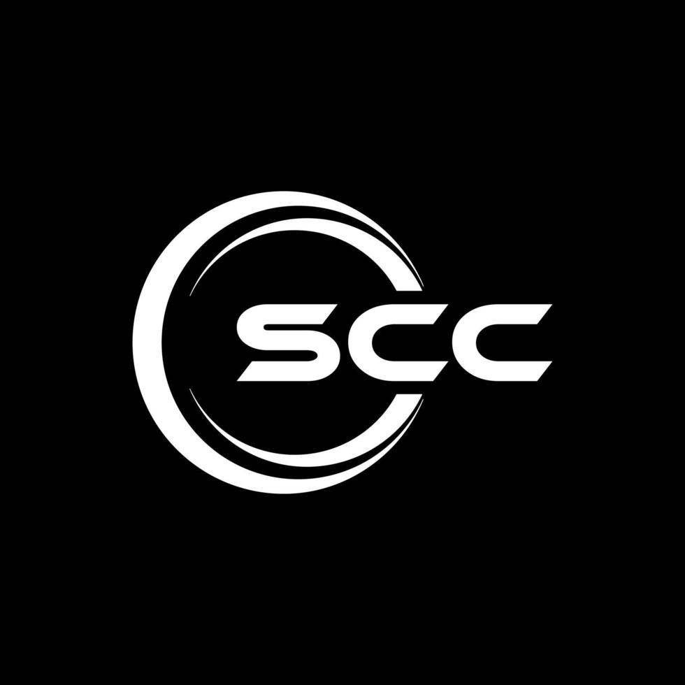 scc lettera logo design nel illustrazione. vettore logo, calligrafia disegni per logo, manifesto, invito, eccetera.