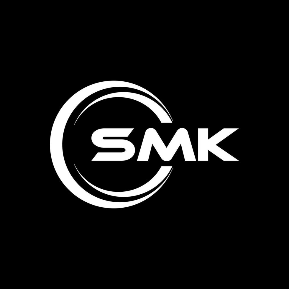 smk lettera logo design nel illustrazione. vettore logo, calligrafia disegni per logo, manifesto, invito, eccetera.