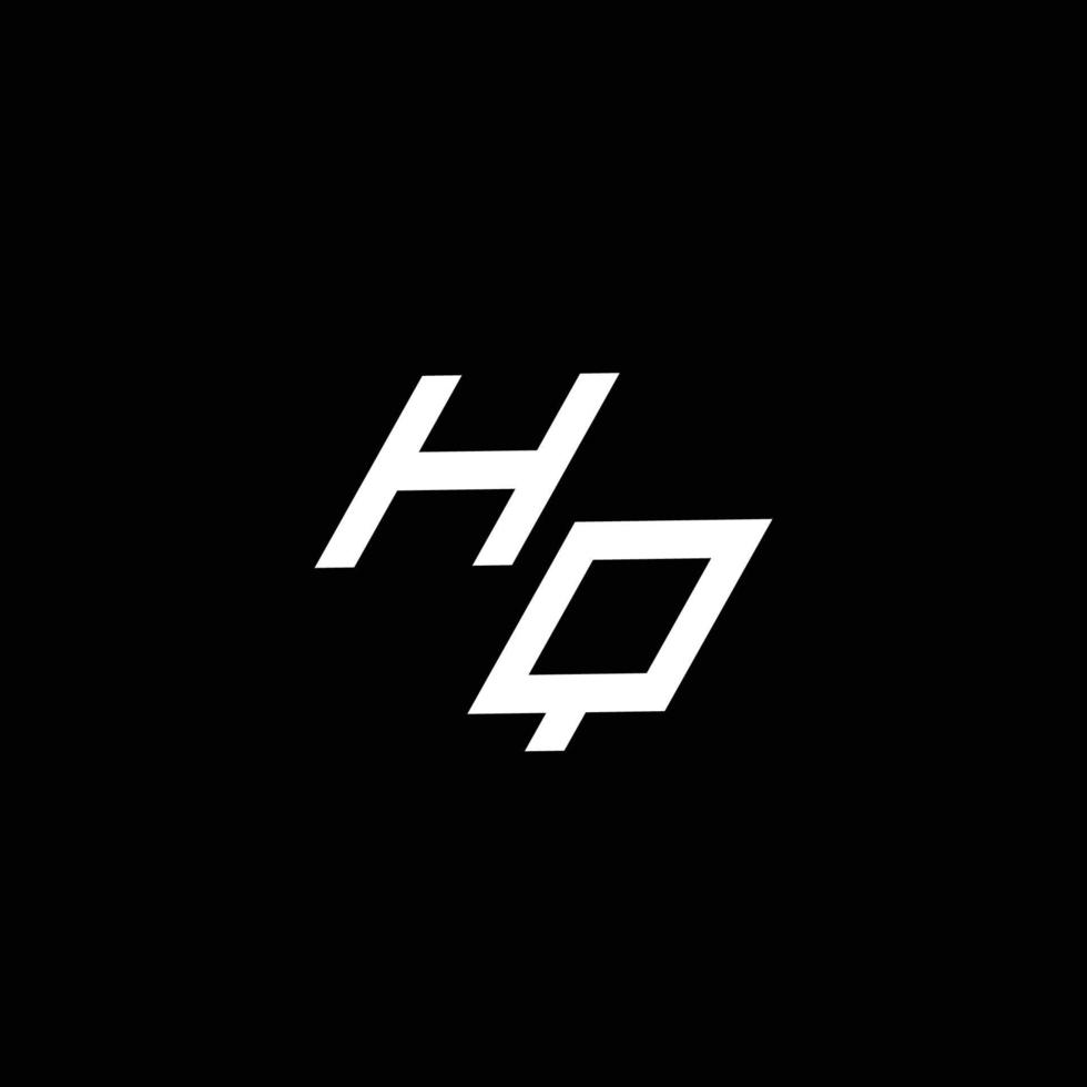 hq logo monogramma con su per giù stile moderno design modello vettore