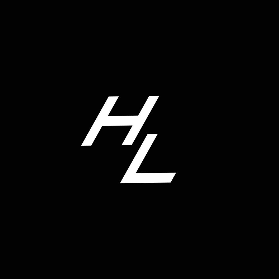 hl logo monogramma con su per giù stile moderno design modello vettore