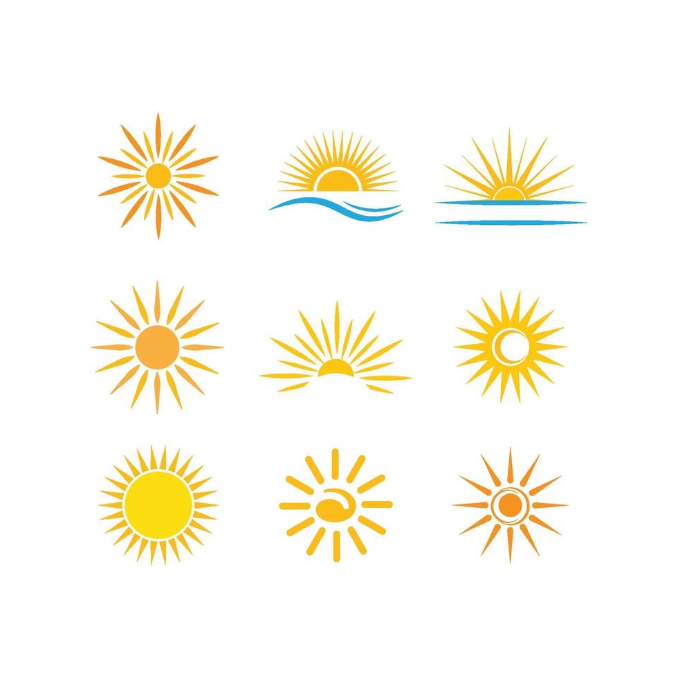 logo di illustrazione del sole vettore