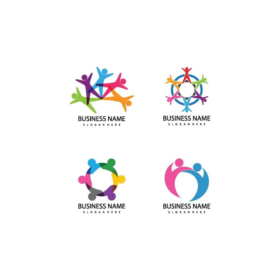 logo di adozione e cura della comunità vettore