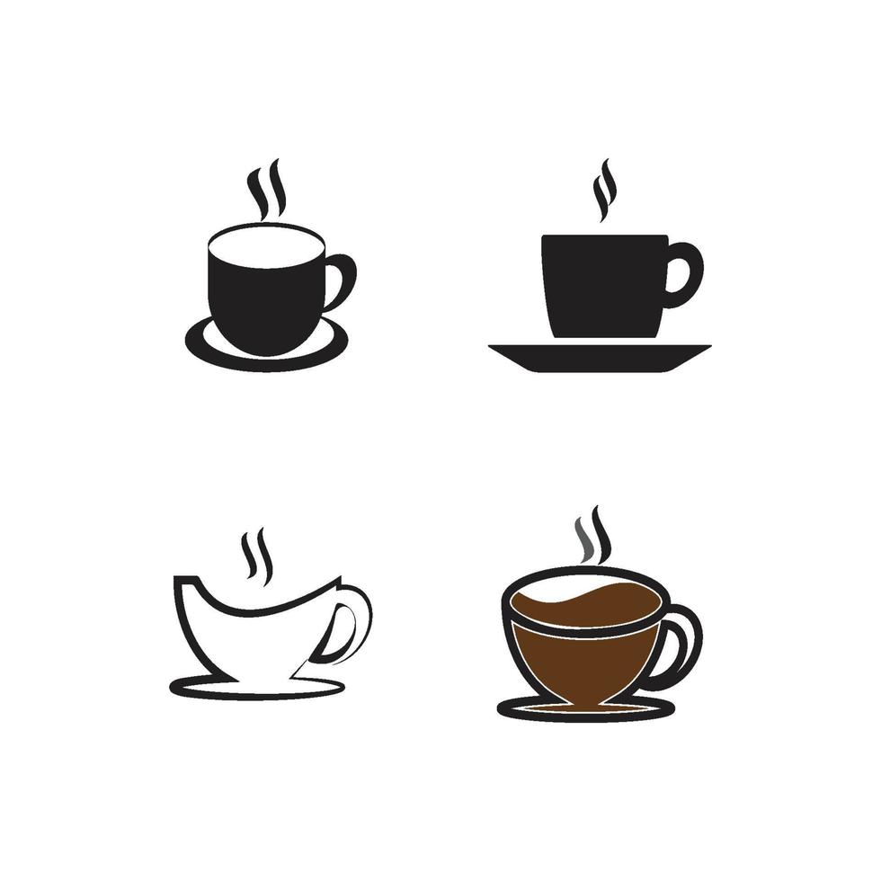 logo della tazza di caffè vettore