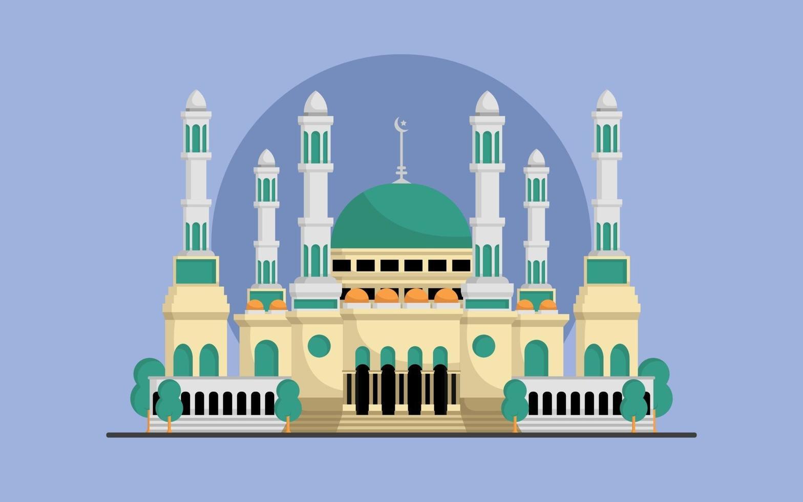 grande illustrazione vettoriale moschea islamica