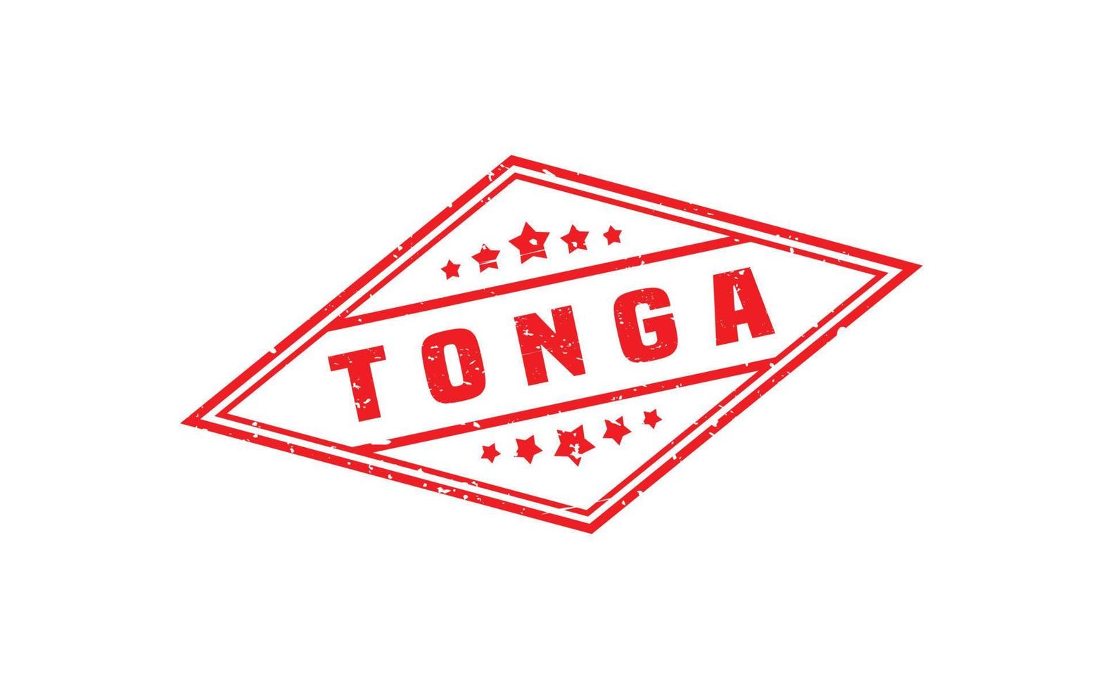 tonga francobollo gomma da cancellare con grunge stile su bianca sfondo vettore