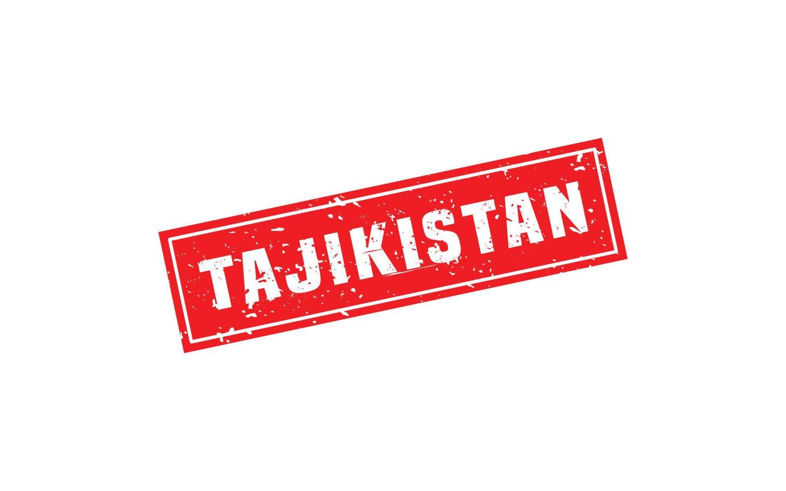 tagikistan francobollo gomma da cancellare con grunge stile su bianca sfondo vettore