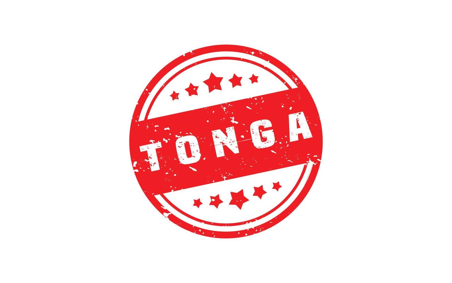 tonga francobollo gomma da cancellare con grunge stile su bianca sfondo vettore