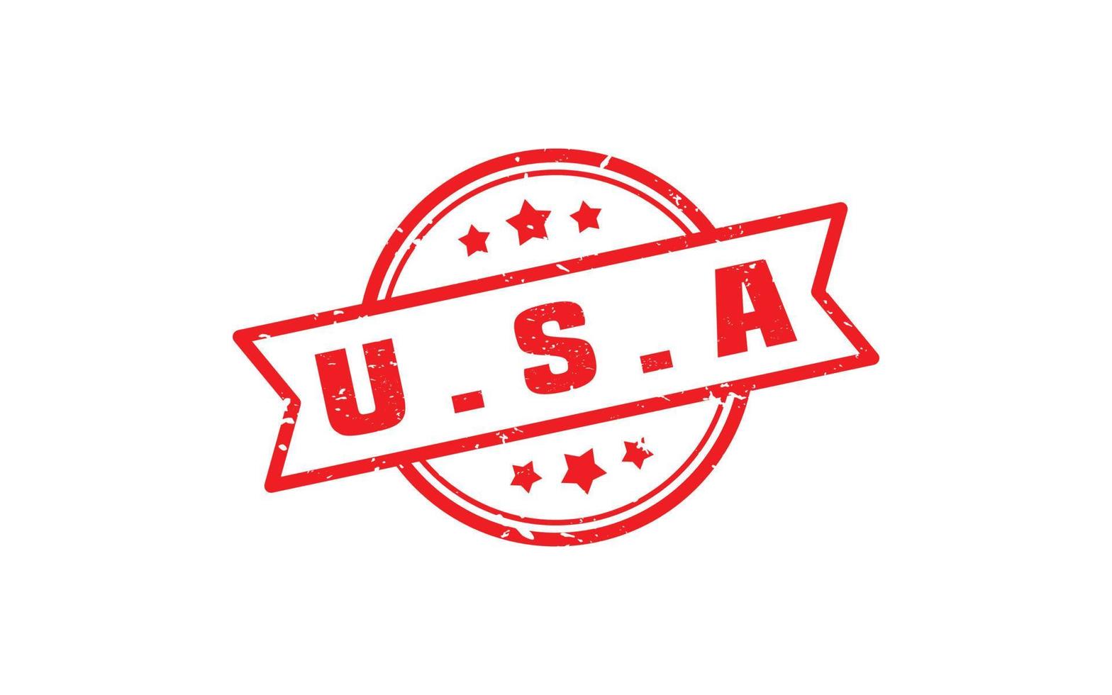 americano Stati Uniti d'America francobollo gomma da cancellare con grunge stile su bianca sfondo vettore