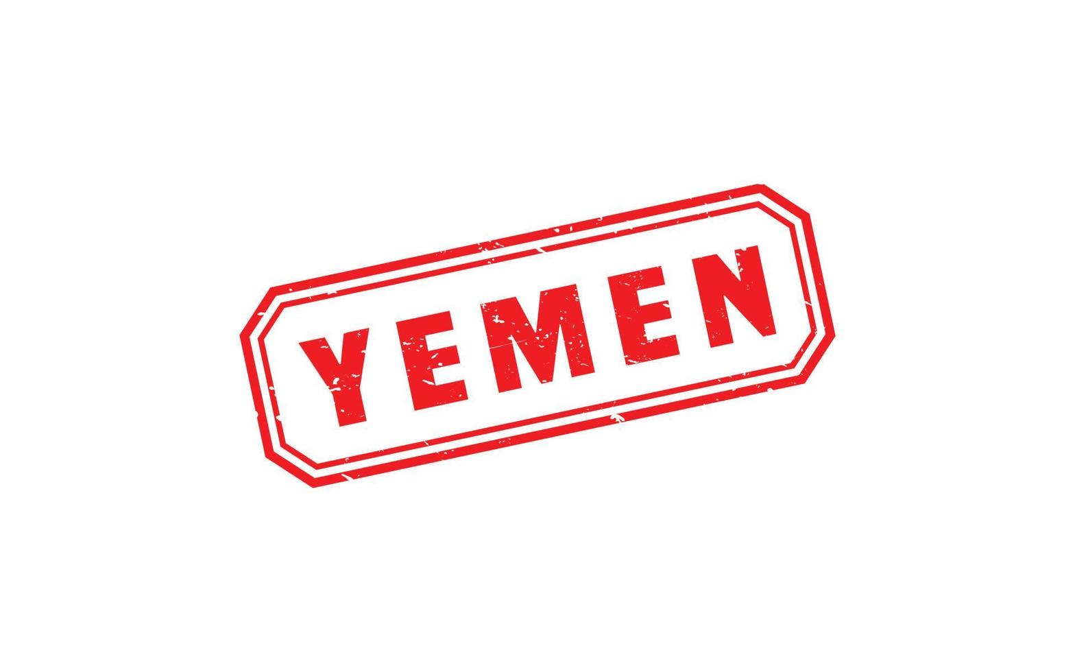 yemen francobollo gomma da cancellare con grunge stile su bianca sfondo vettore