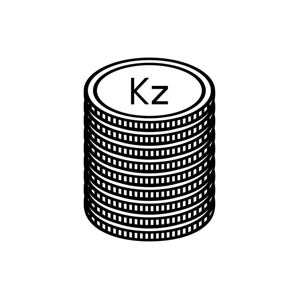 angola moneta simbolo, angolano kwanza icona, aoa cartello. vettore illustrazione