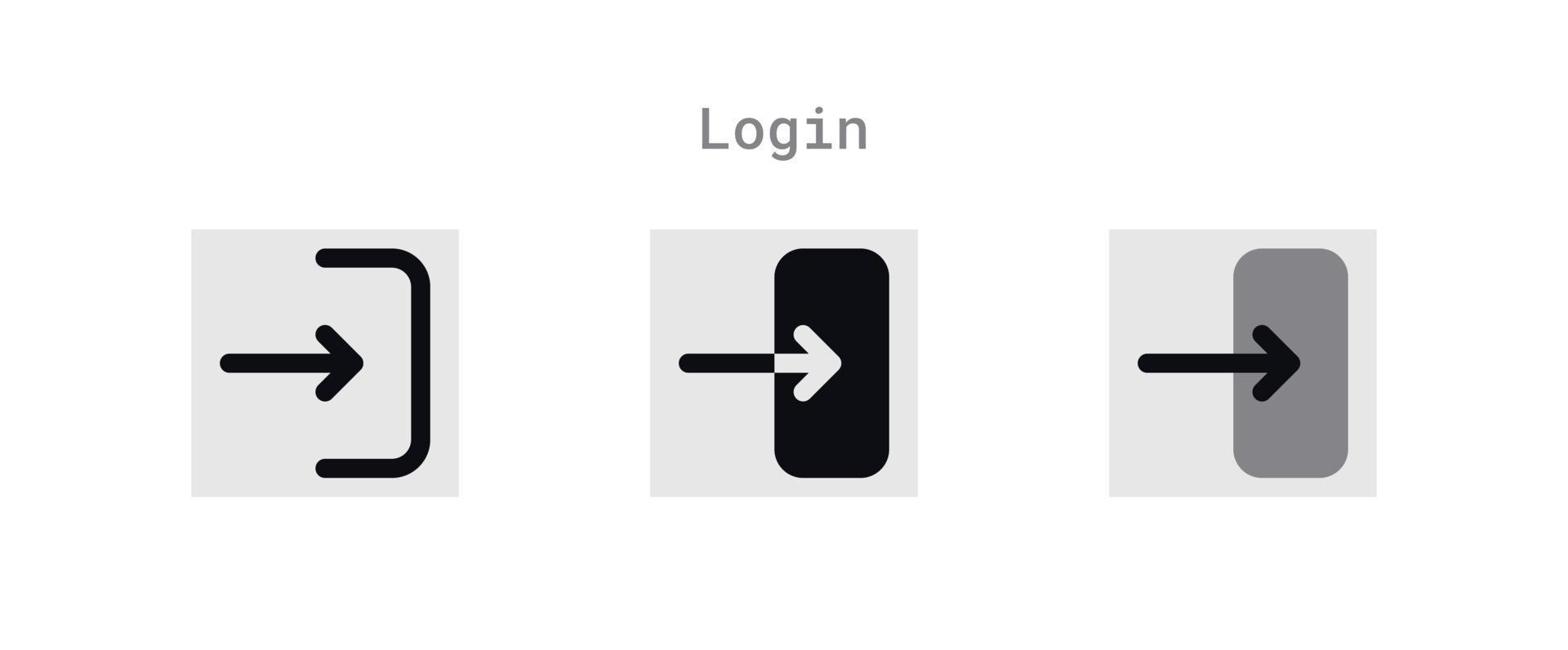 accesso icone foglio vettore