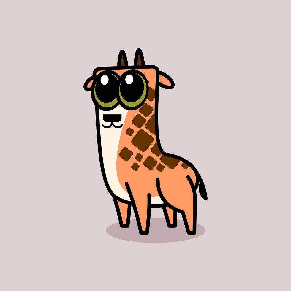 giraffa simpatico cartone animato vettore