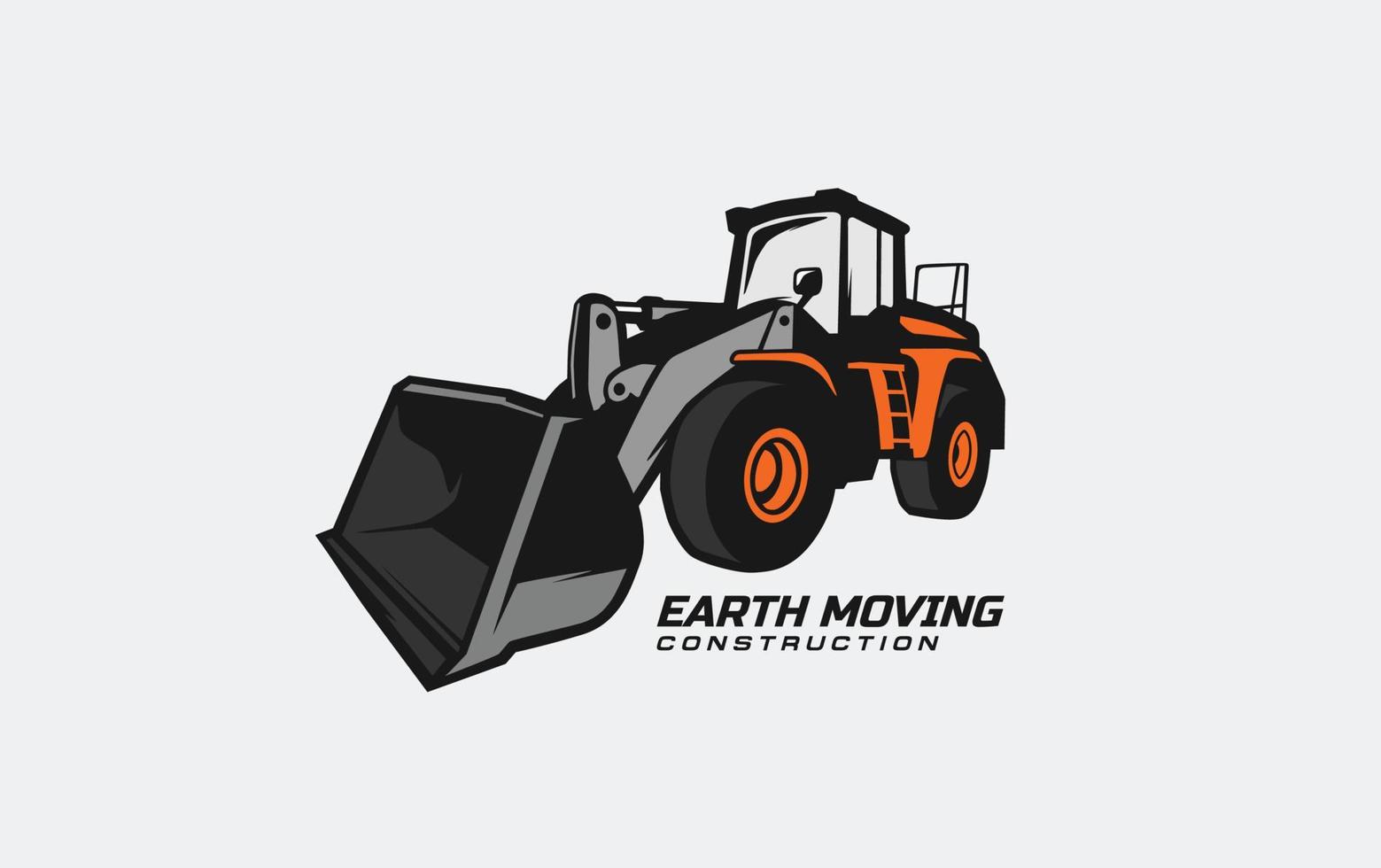vettore del modello di logo dell'escavatore. vettore logo attrezzature pesanti per società di costruzioni. illustrazione creativa dell'escavatore per il modello di logo.