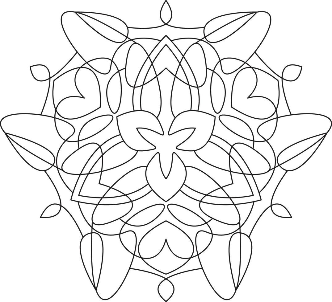 mandala per colorazione pagina grafico vettore