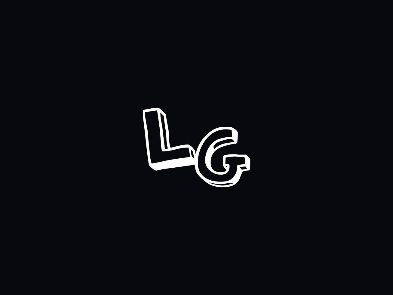 moderno lg gl logo lettera vettore icona design
