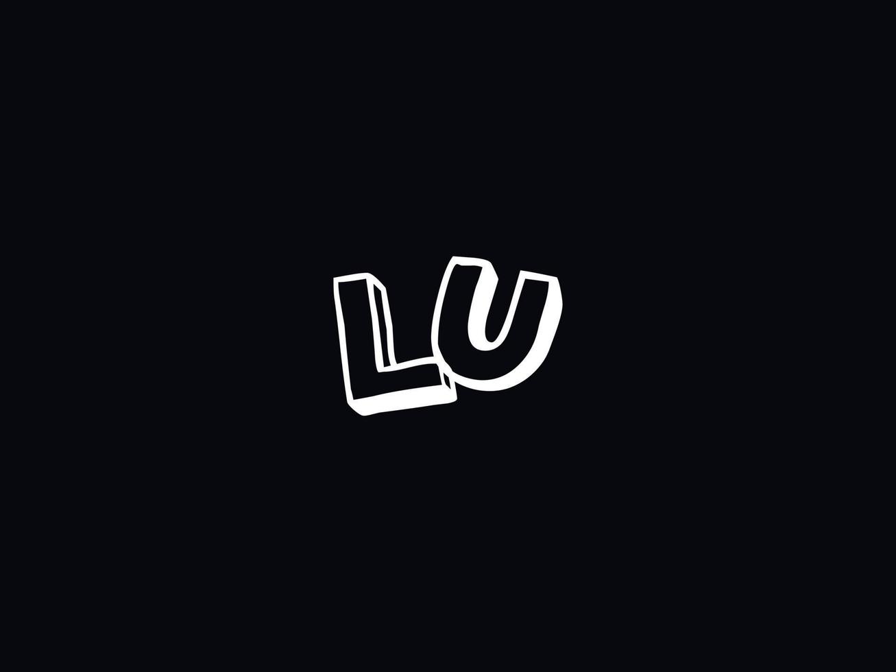 moderno lu ul logo lettera vettore icona design