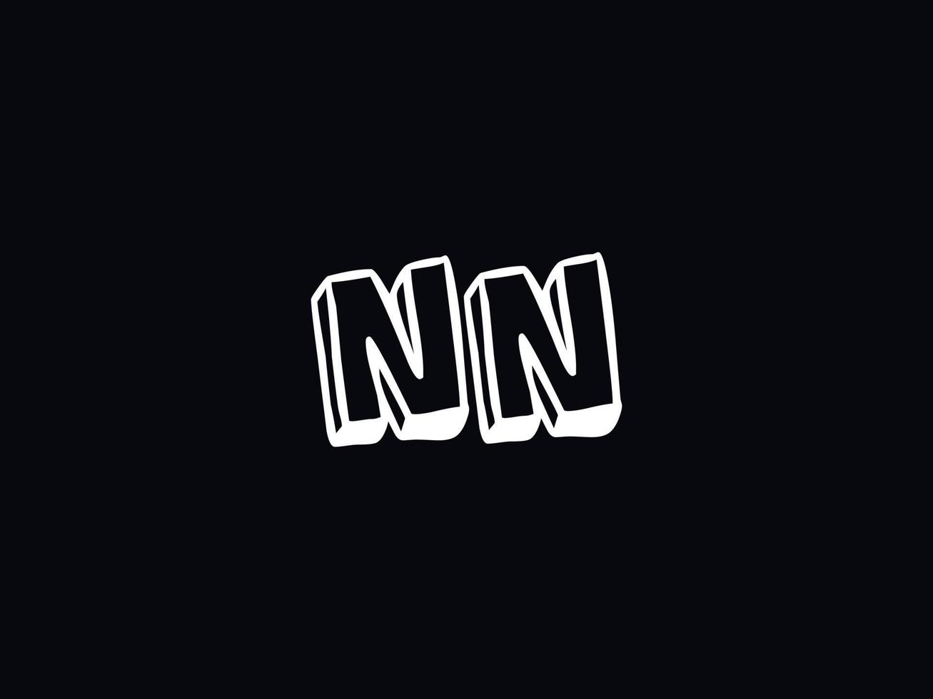 astratto nn logo Immagine, moderno nn minimalista lettera logo vettore