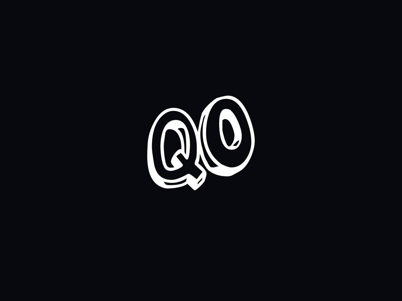 premio qo lettera logo, unico qo logo icona vettore azione