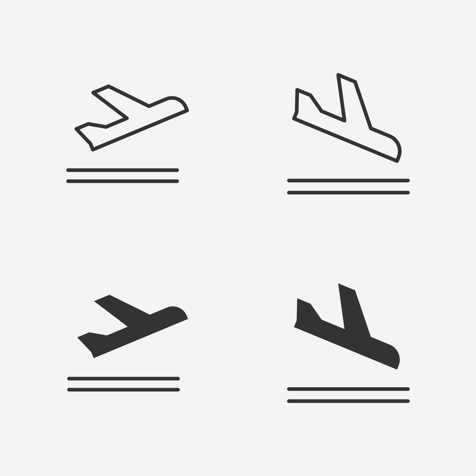 illustrazione vettoriale dell'icona di aeroplani su sfondo grigio per sito Web e app mobile
