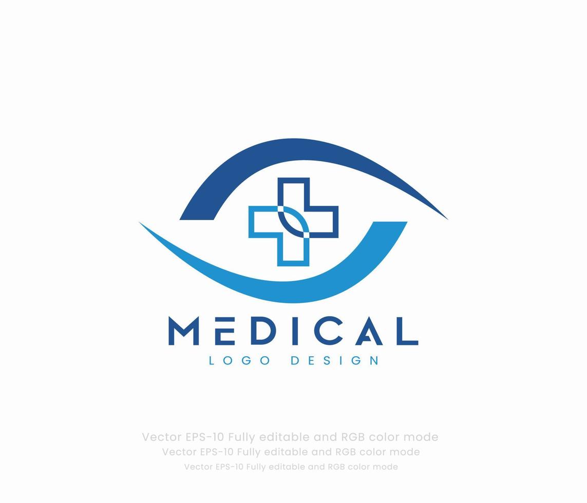 creativo medico logo e assistenza sanitaria concetto logo vettore
