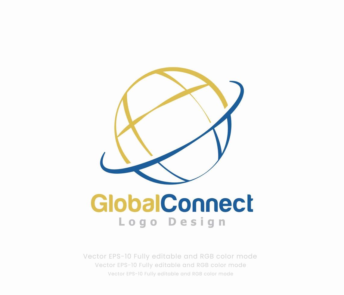 mondo globo logo o globale logo vettore