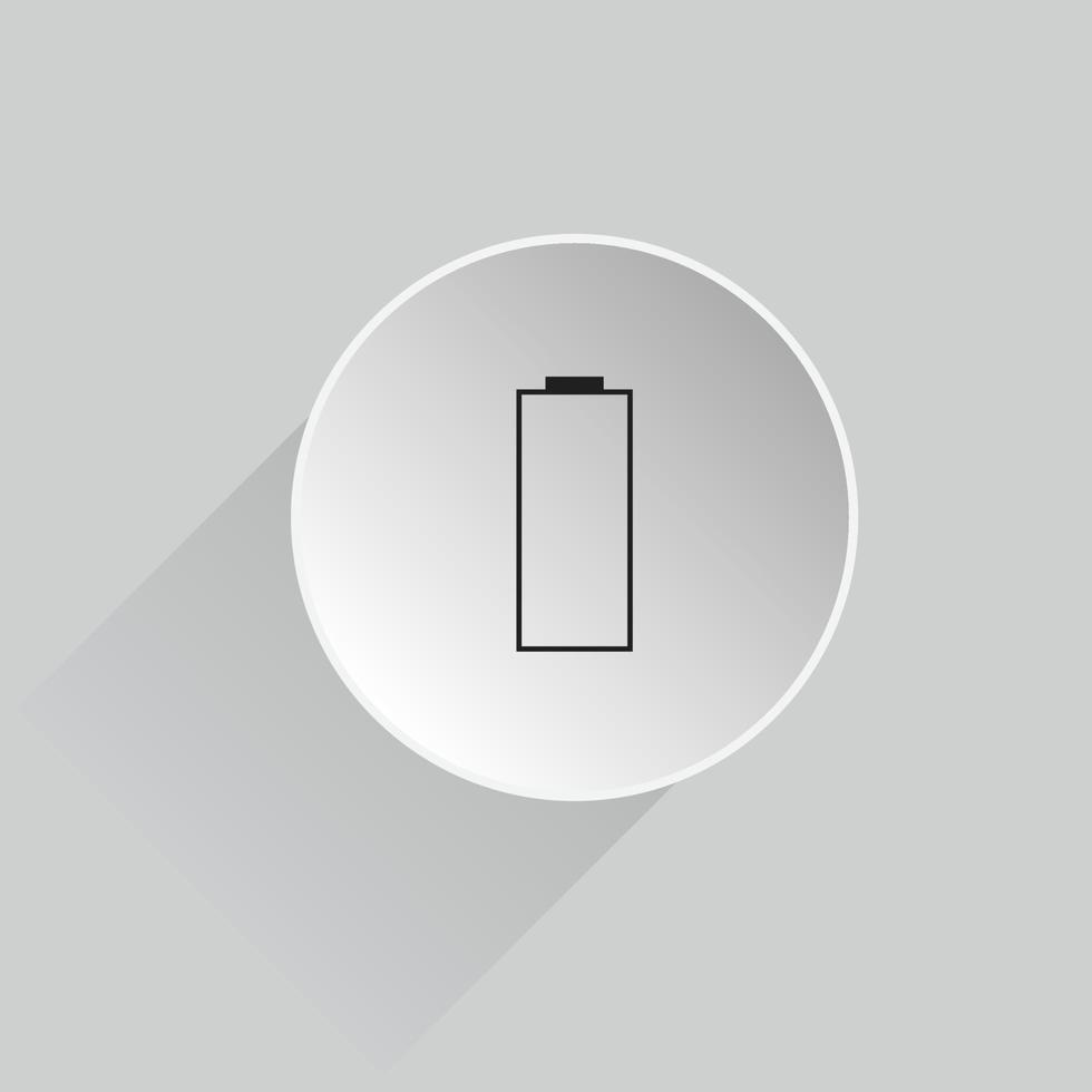 batteria icona pulsante 3d, batteria icona, sociale media icona, mobile App icona vettore