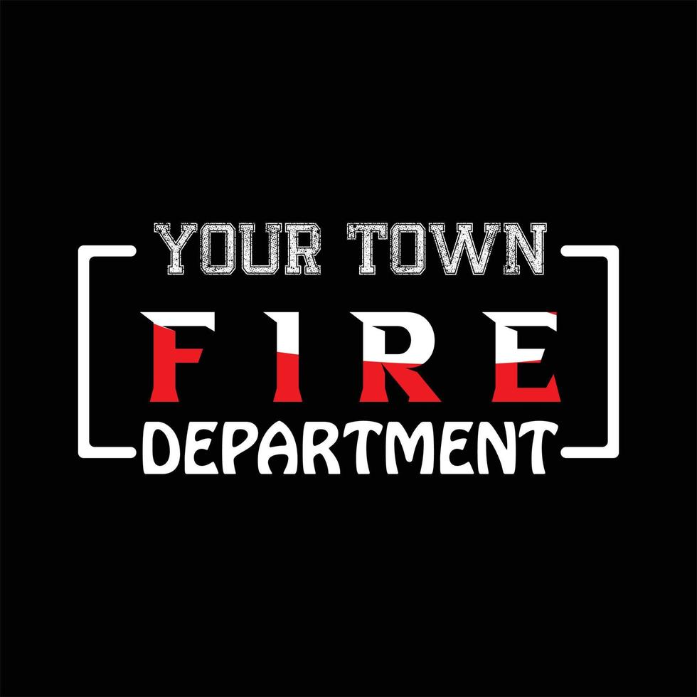 design t-shirt da vigile del fuoco vettore