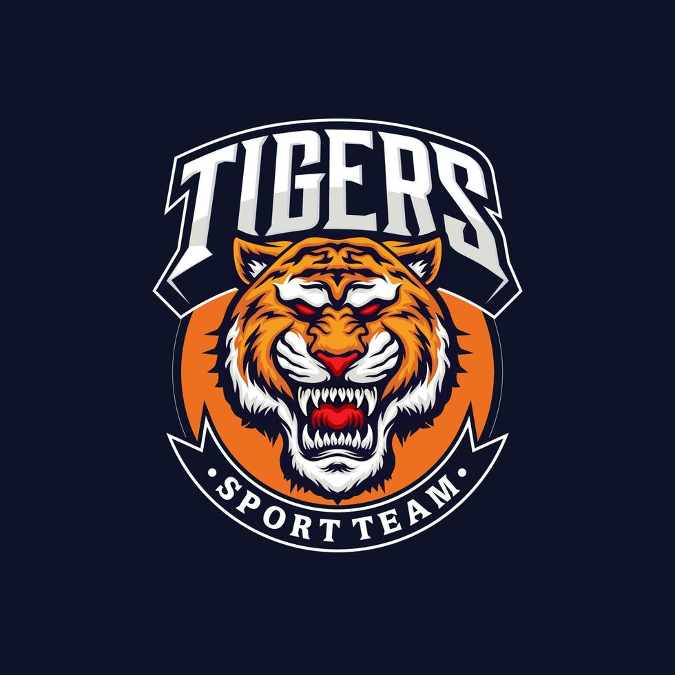 tigre gli sport logo vettore illustrazione