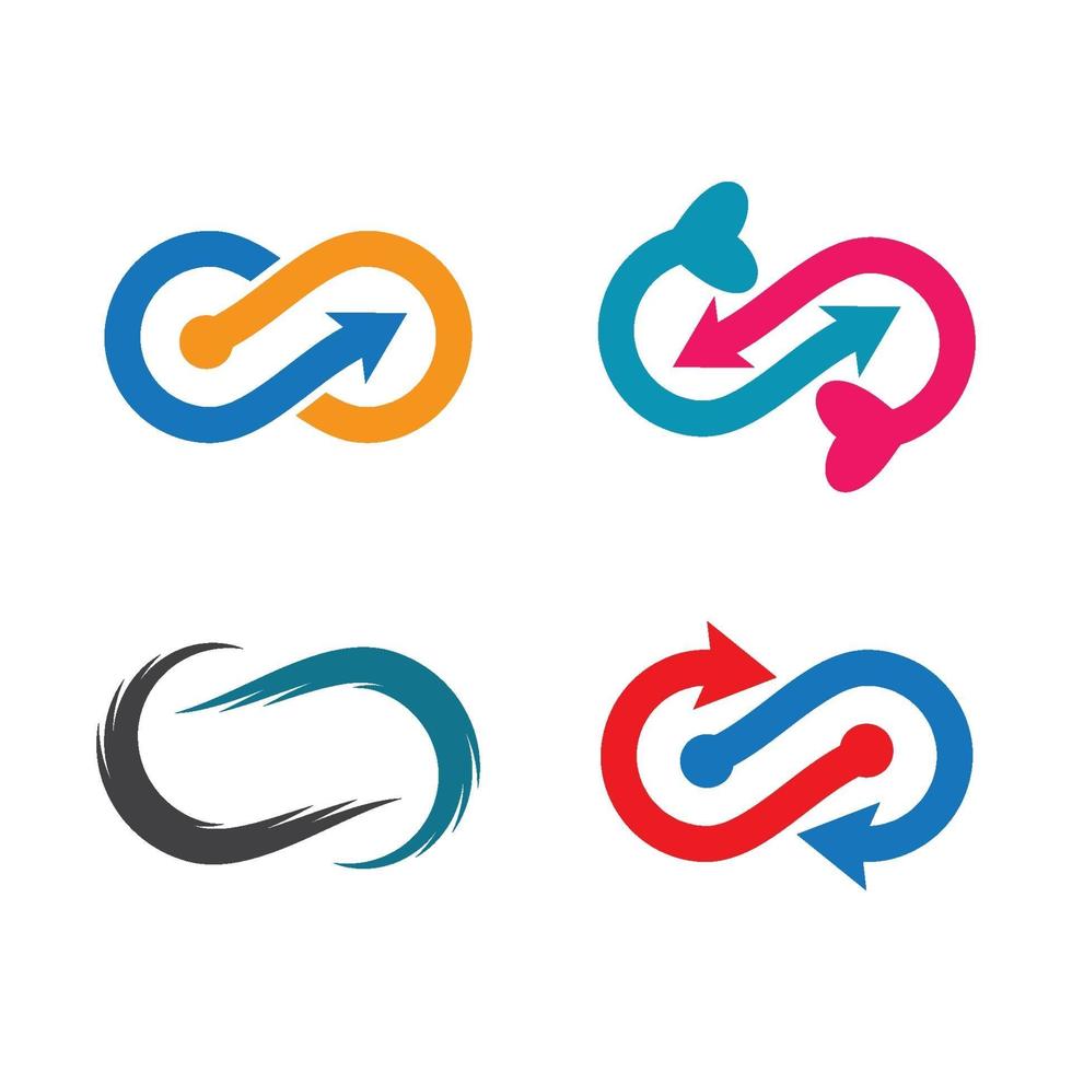 set di immagini del logo infinito vettore