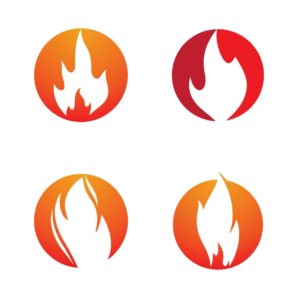 set di immagini del logo del fuoco vettore