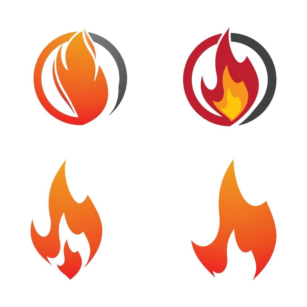 set di immagini del logo del fuoco vettore