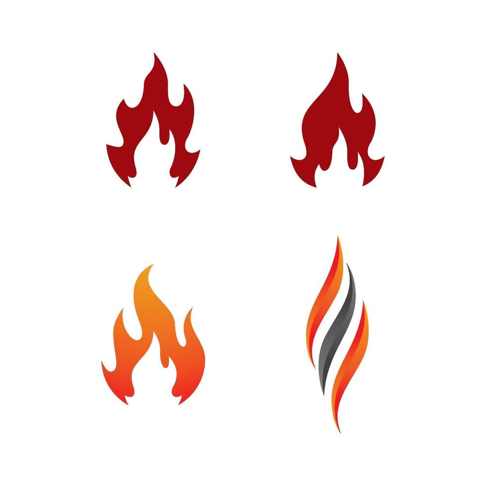 set di immagini del logo del fuoco vettore