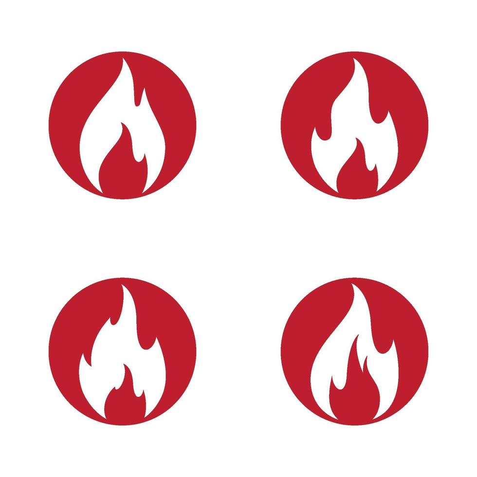 set di immagini del logo del fuoco vettore