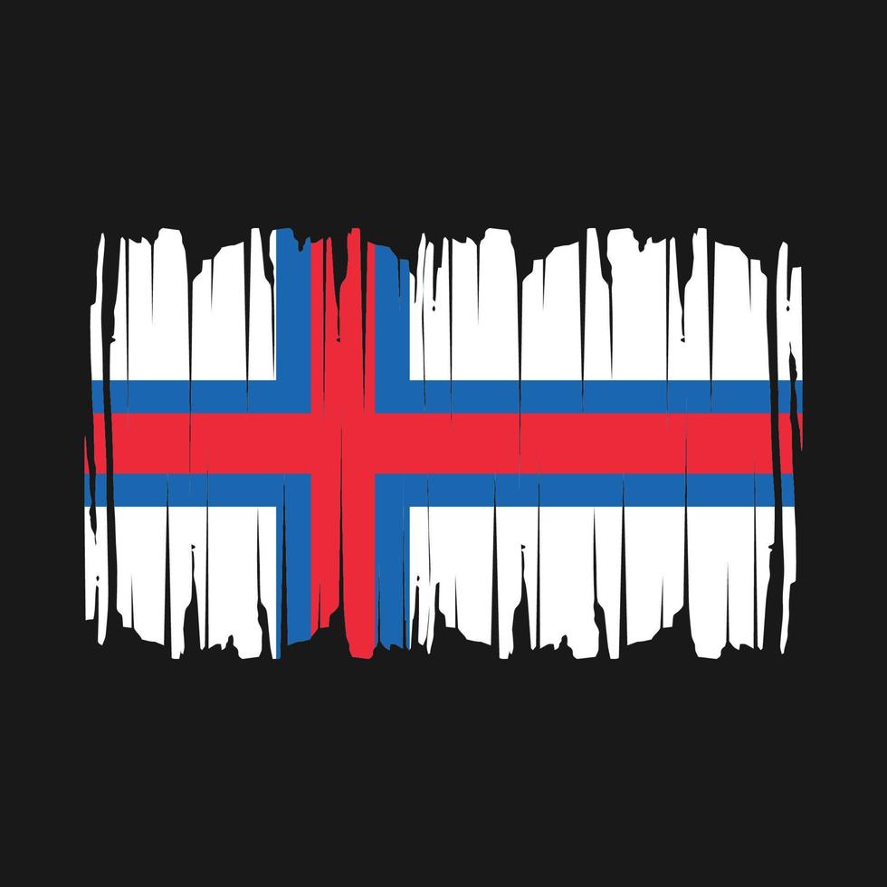 Faroe isole bandiera spazzola vettore illustrazione