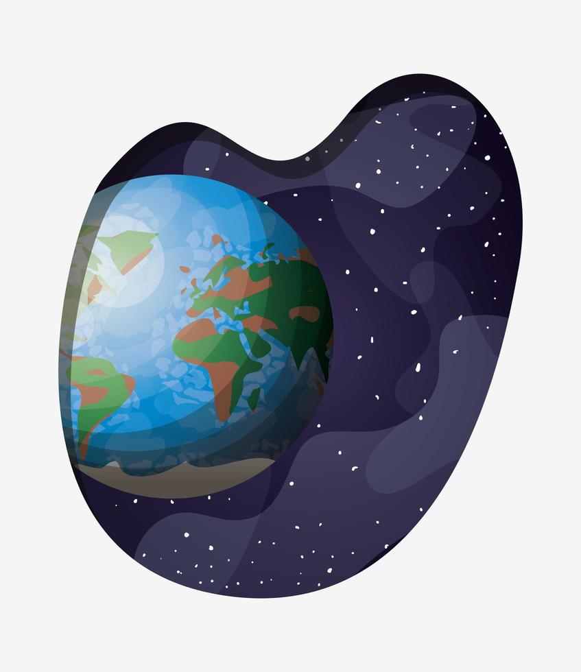 sistema solare pianeta terra design illustrazione vettoriale
