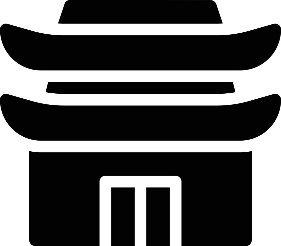 illustrazione vettoriale della pagoda su uno sfondo simboli di qualità premium. icone vettoriali per il concetto e la progettazione grafica.