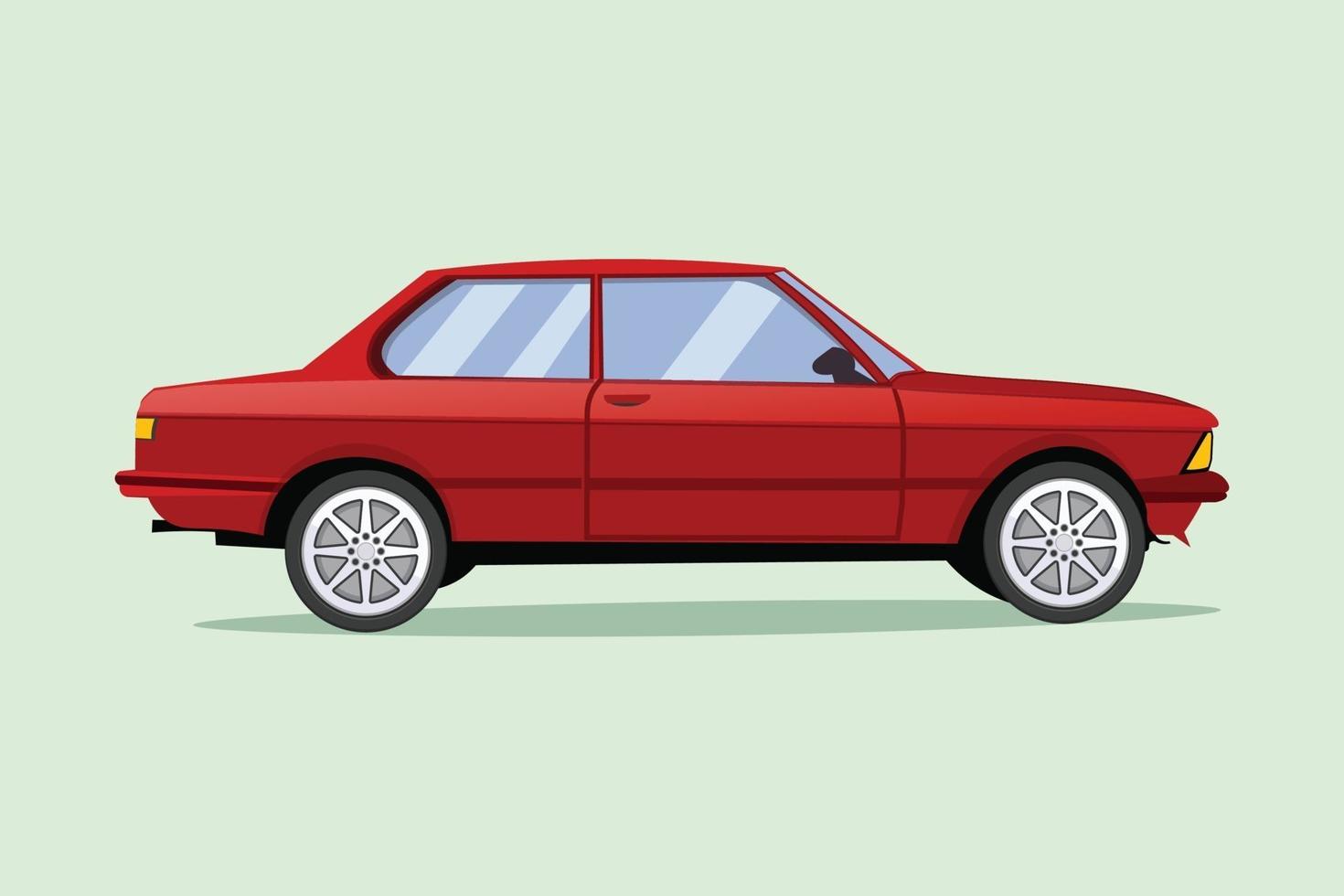 illustrazione vettoriale di auto rossa