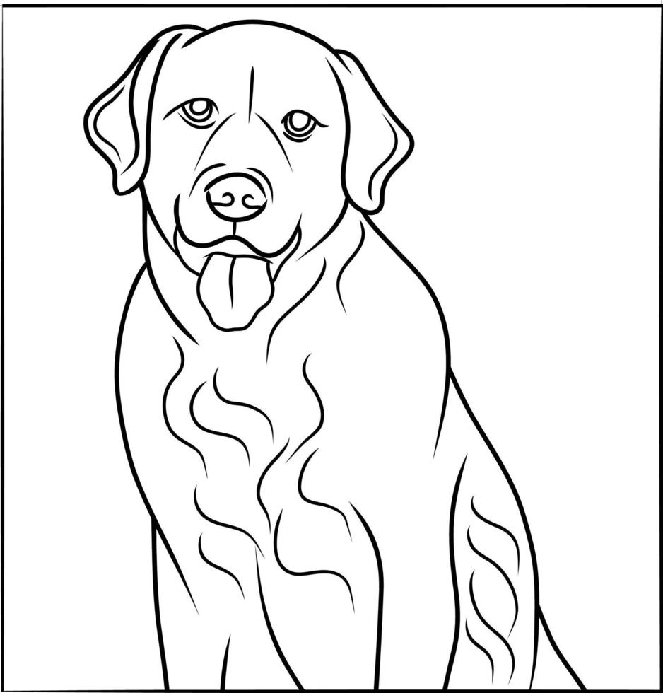 carino mano disegnato Marrone cane isolato vettore