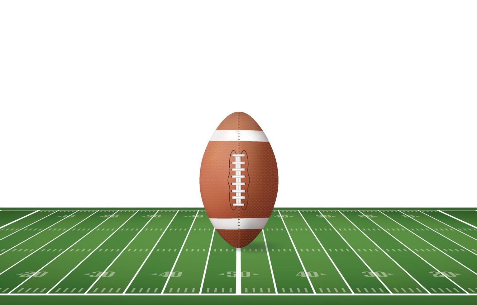 calcio palla su calcio campo con linea modello la zona per sfondo. prospettiva visualizzazioni di calcio campo. vettore. vettore