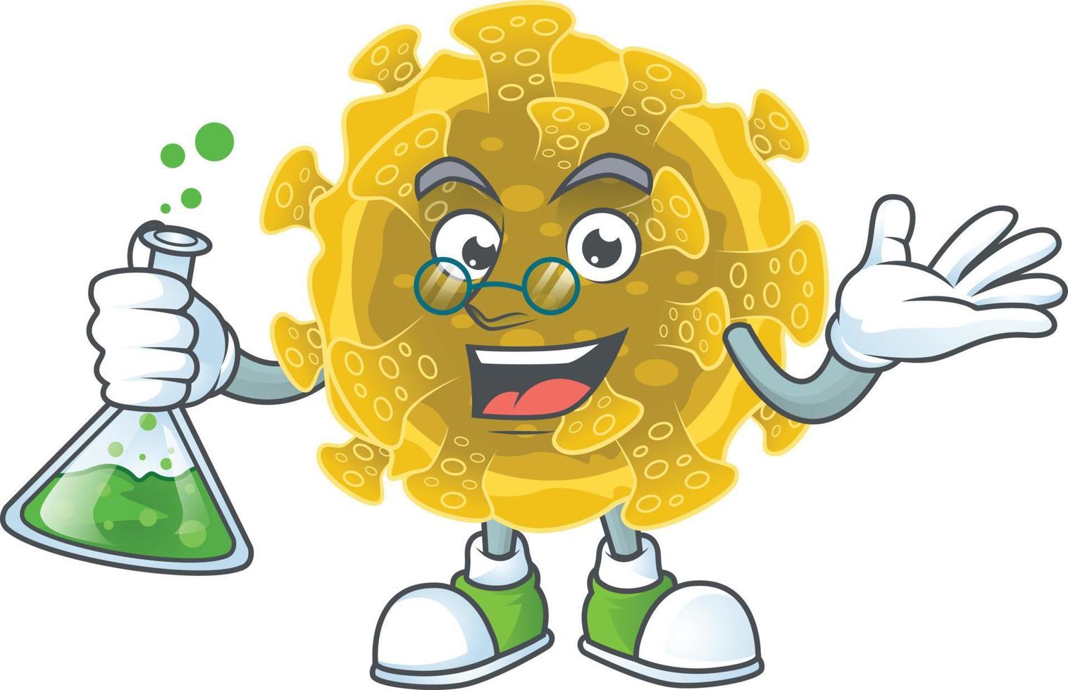 un' cartone animato personaggio di infettivo coronavirus vettore