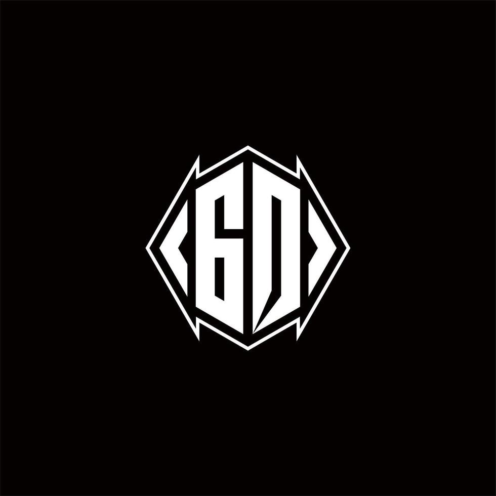 gq logo monogramma con scudo forma disegni modello vettore